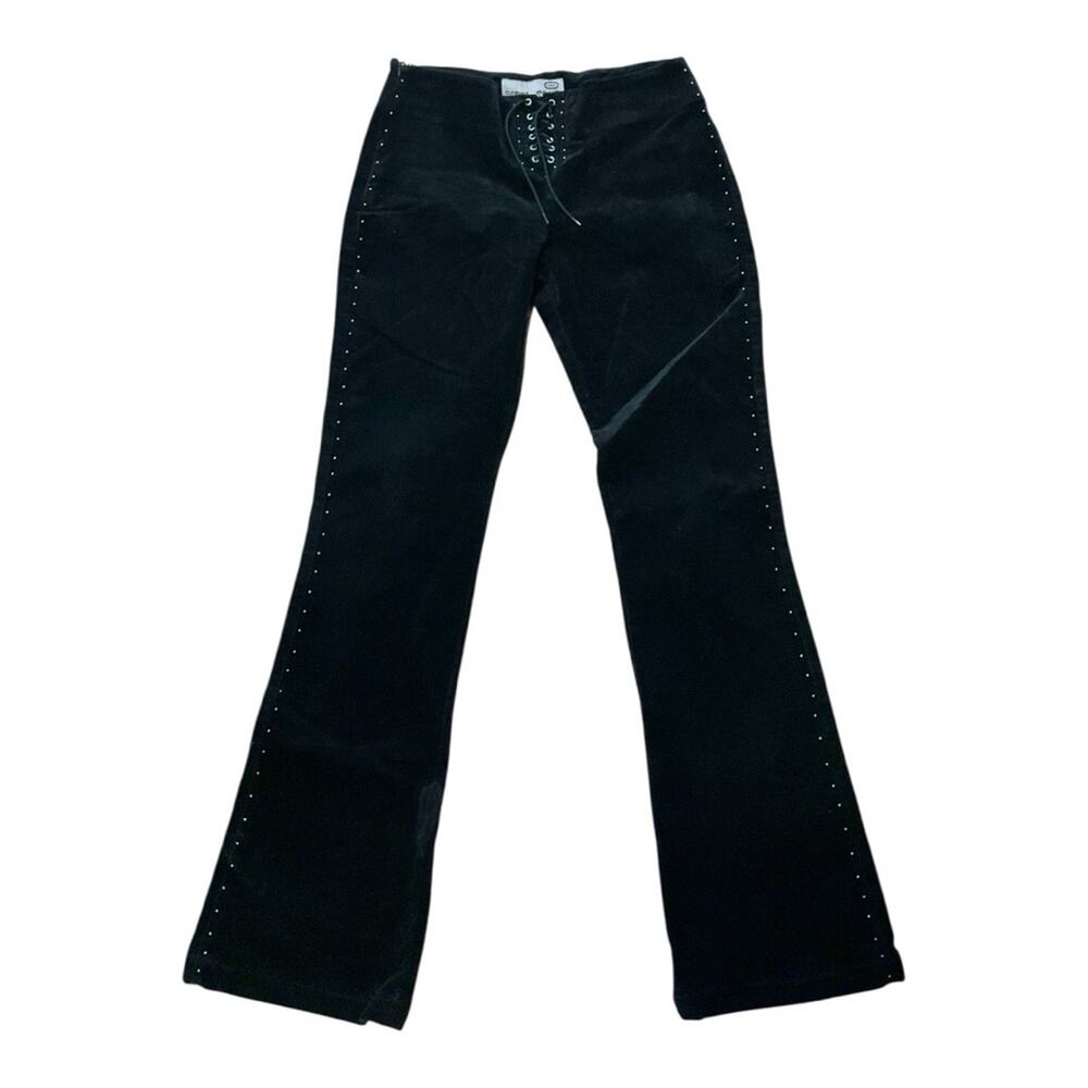 Y2K Crest Pants Women 5/6 Black